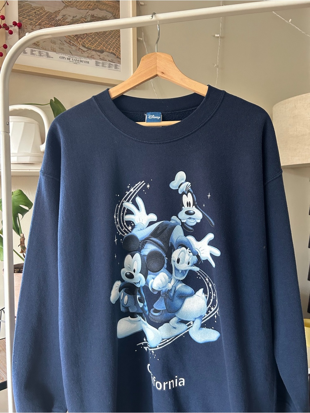 Disney Vintage Navy Mickey & Friends Graphic Crewneck Sweater